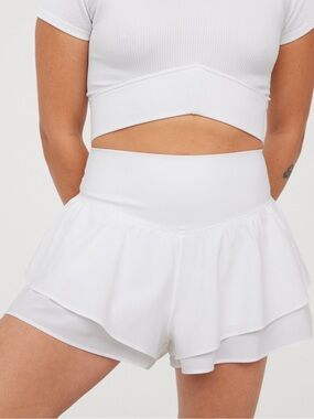 OFFLINE by Aerie Real Me Flirty Short in White